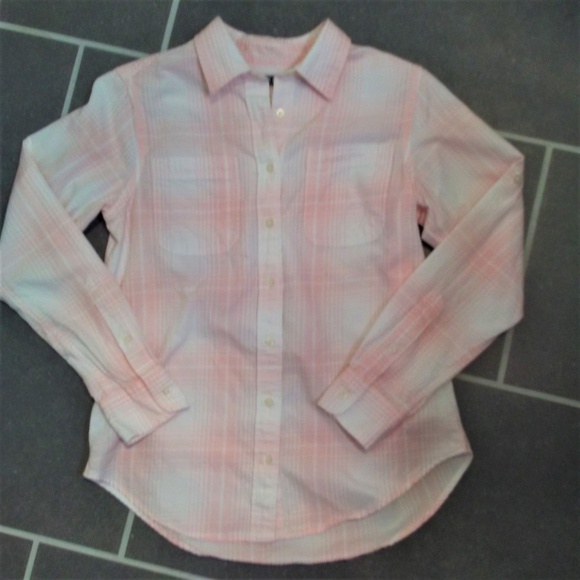 Ralph Lauren Plaid Button Front Shirt Pink White Size Small - Picture 1 of 7